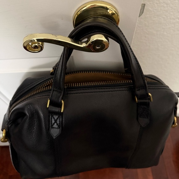 Madewell Glasgow Leather Black Satchel Bag - Picture 16 of 16